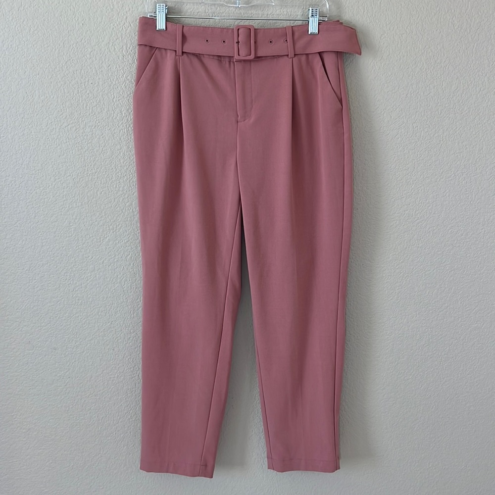 a new day Dusty Pink Stretch Belted Pant Size 6